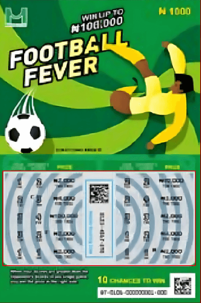 Football Fever scratchcard front