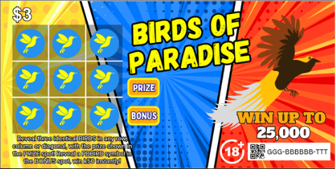 Birds of Paradise scratchcard