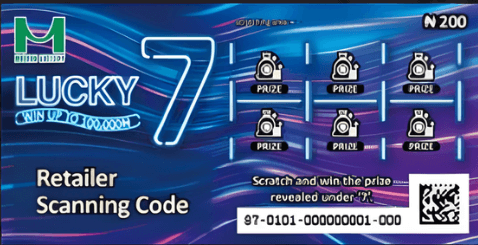 Lucky 7 scratchcard